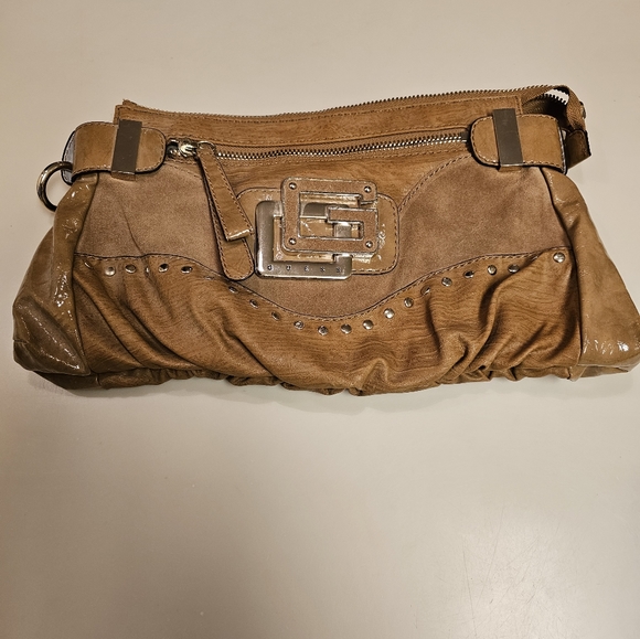 Guess Bags Guess Tan Baguette Clutch Purse Poshmark